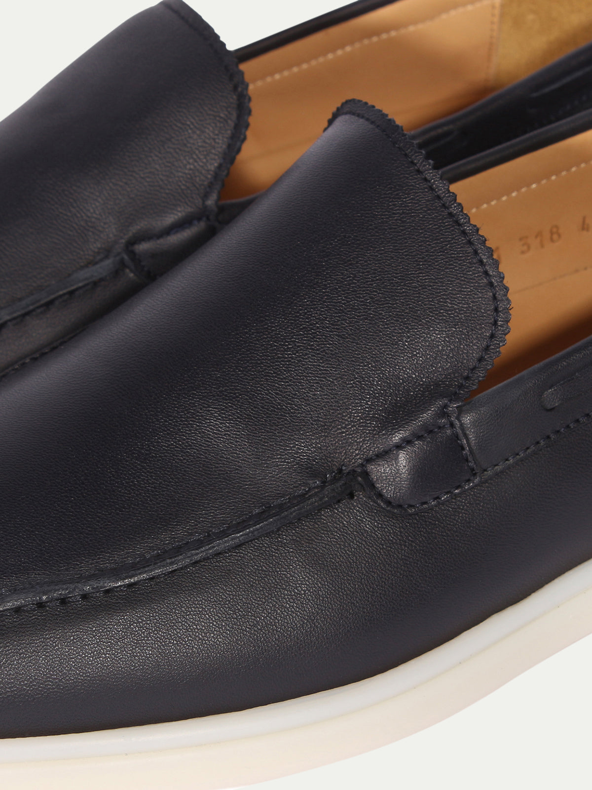 "Navy" - Leather Yacht Loafers