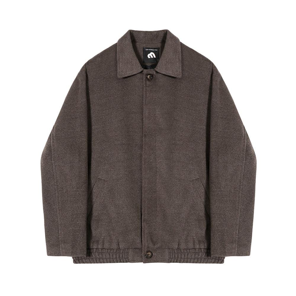 "DARK BROWN" WOOLEN VARSITY JK