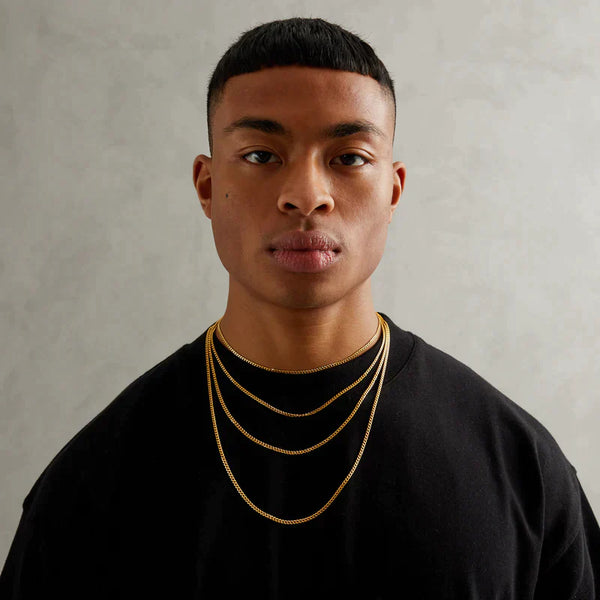 MICRO CUBAN CHAIN 3MM Solid Gold