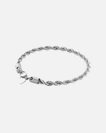 ROPE 5MM BRACELET - WHITE GOLD