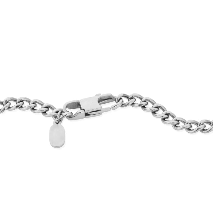 "CUBAN" 5MM BRACELET - WHITE GOLD