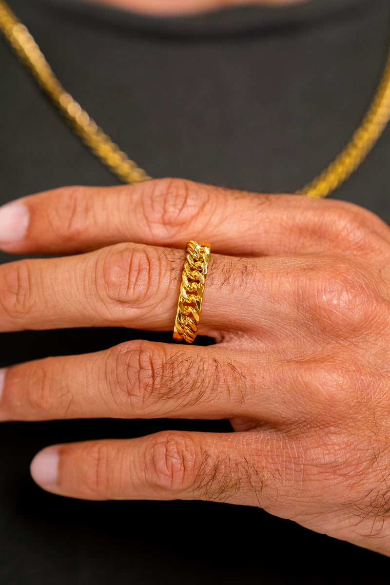 CUBAN LINK RING - GOLD