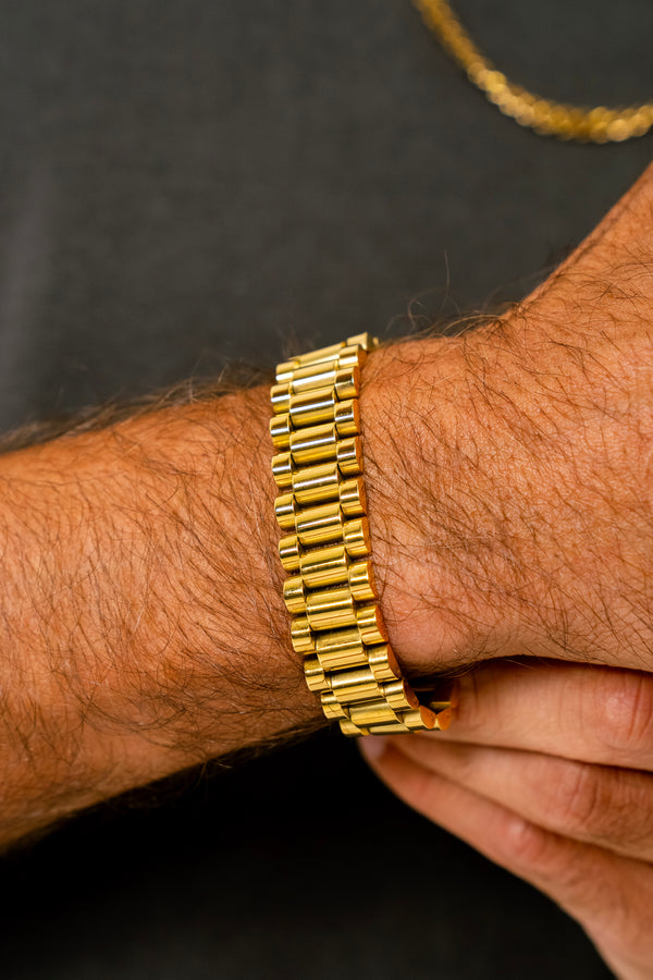 "PRÉSIDENT"  Link Bracelet - Gold