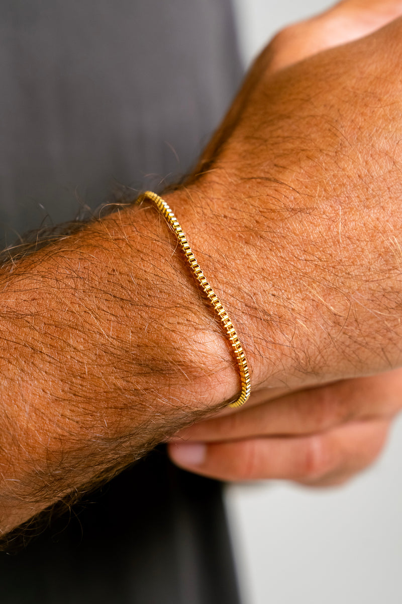 BOX CHAIN BRACELET - Gold