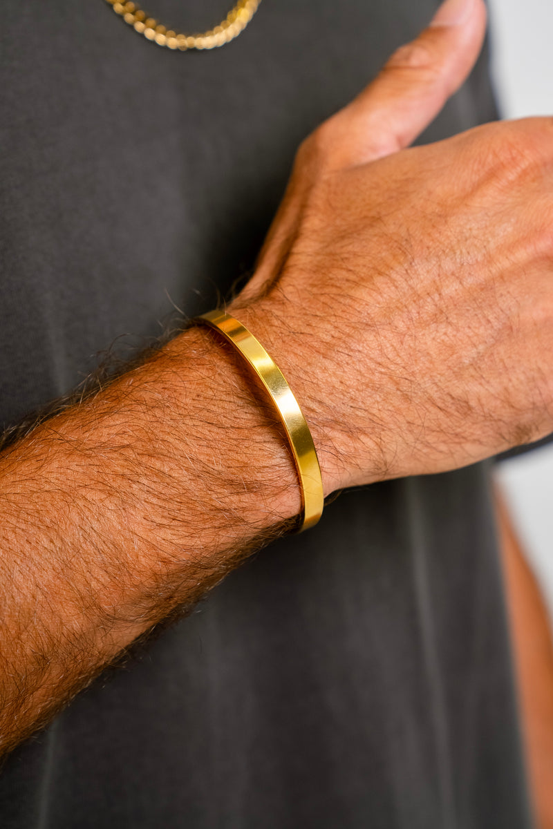 "LUMINEX" CUFF BRACELET - GOLD