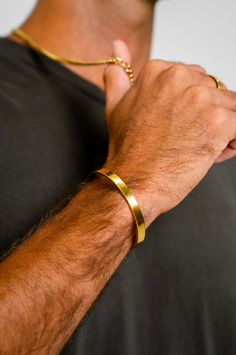 "LUMINEX" CUFF BRACELET - GOLD