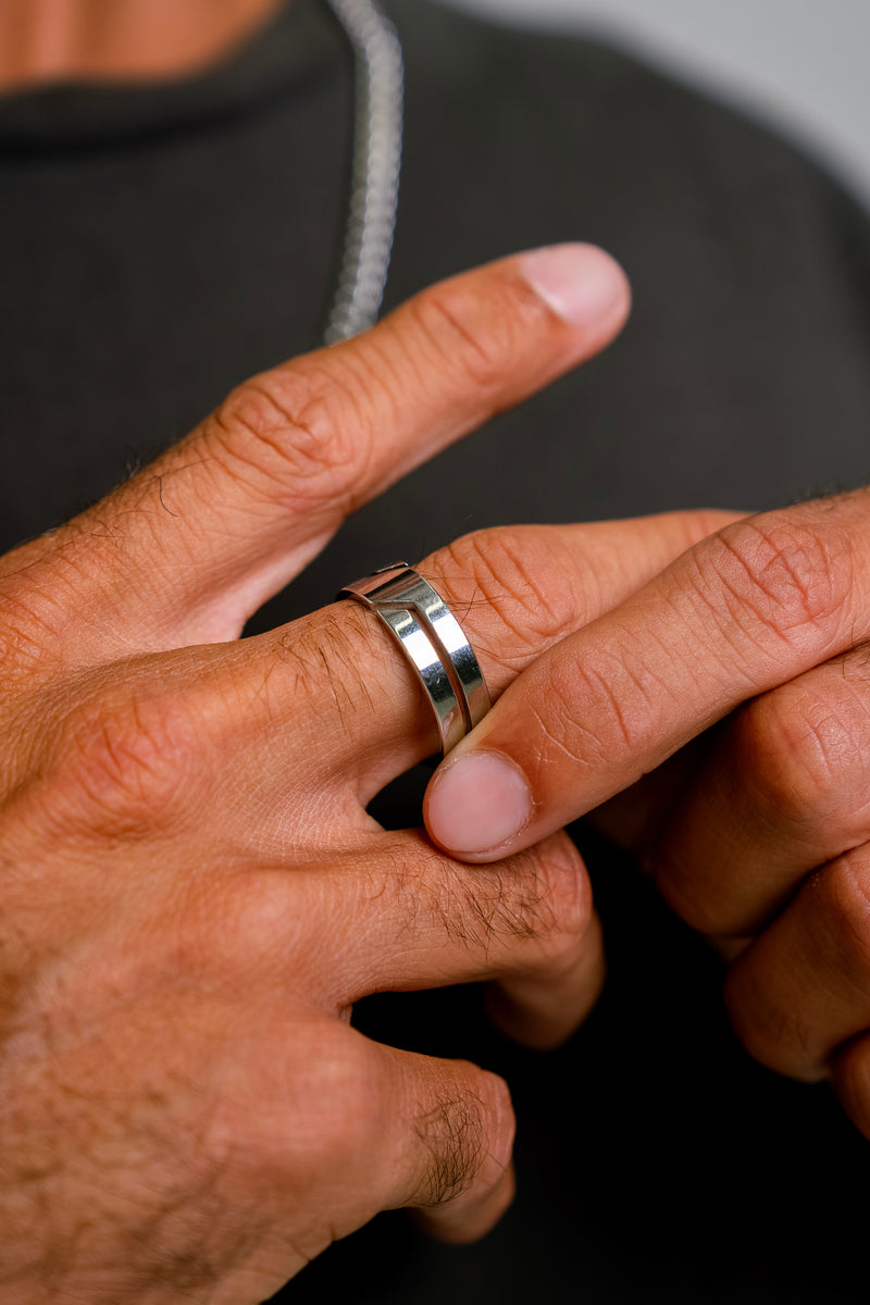 "GÉOMÉTRIQUE" RING - WHITE GOLD