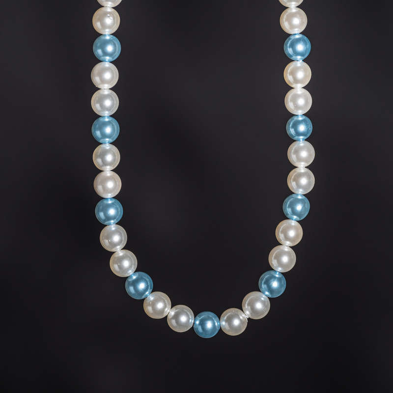 "BLEUE" 5MM PEARL CHAIN