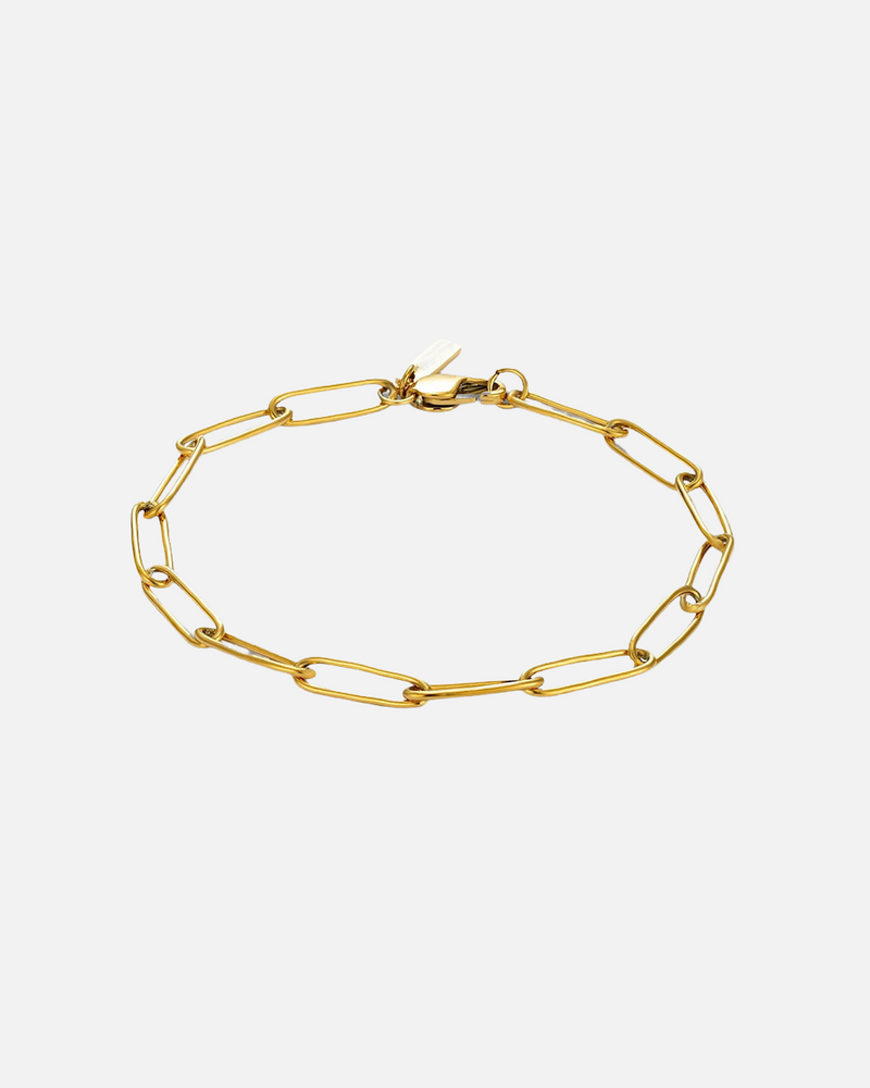 "PAPERCLIP" CHAIN BRACELET - GOLD