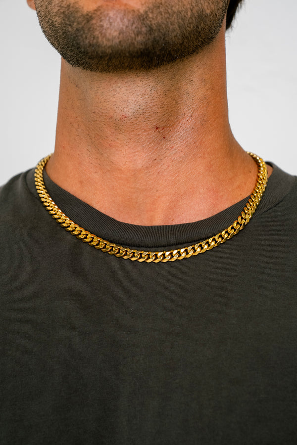 8MM CUBAN CHAIN - GOLD