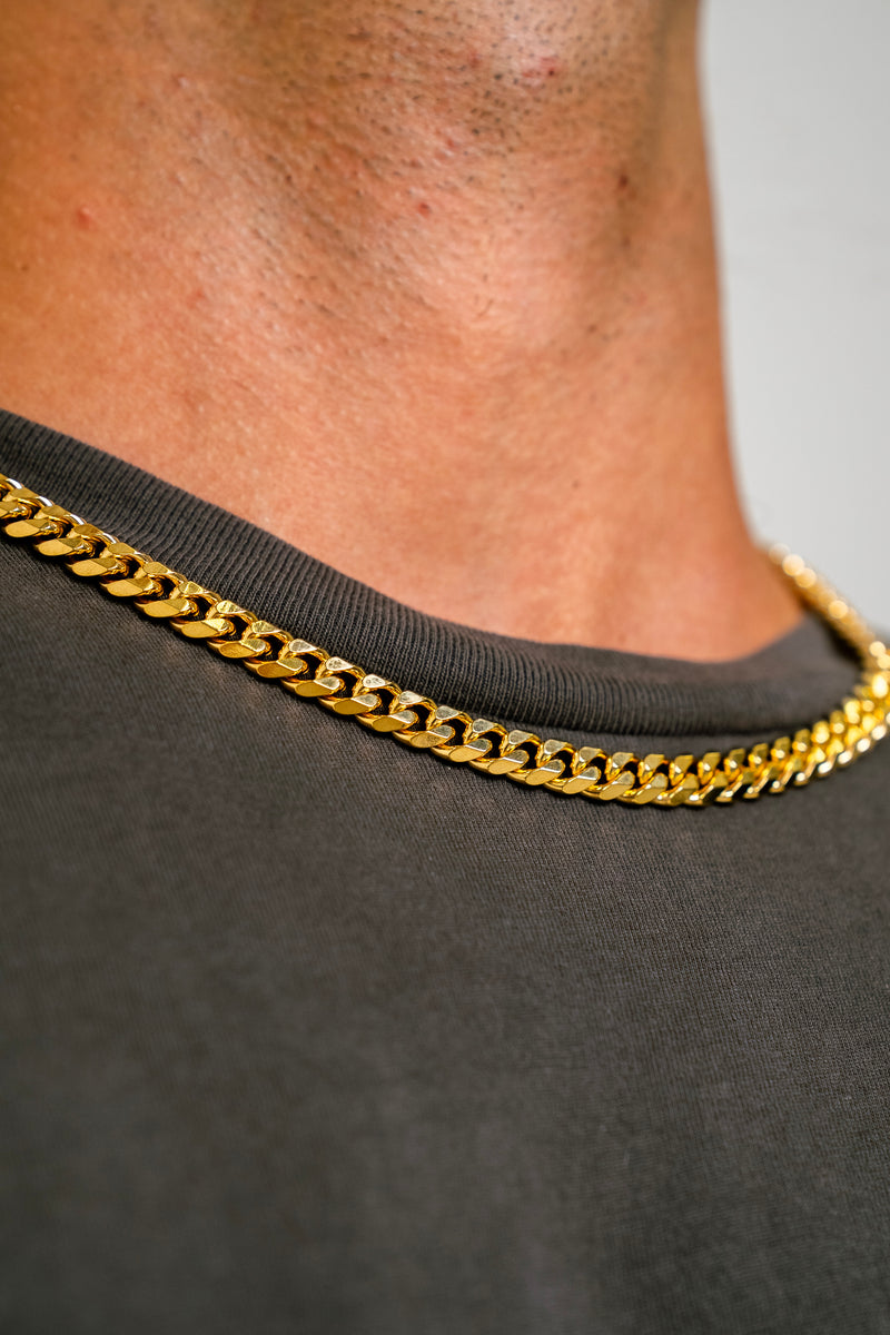 8MM CUBAN CHAIN - GOLD