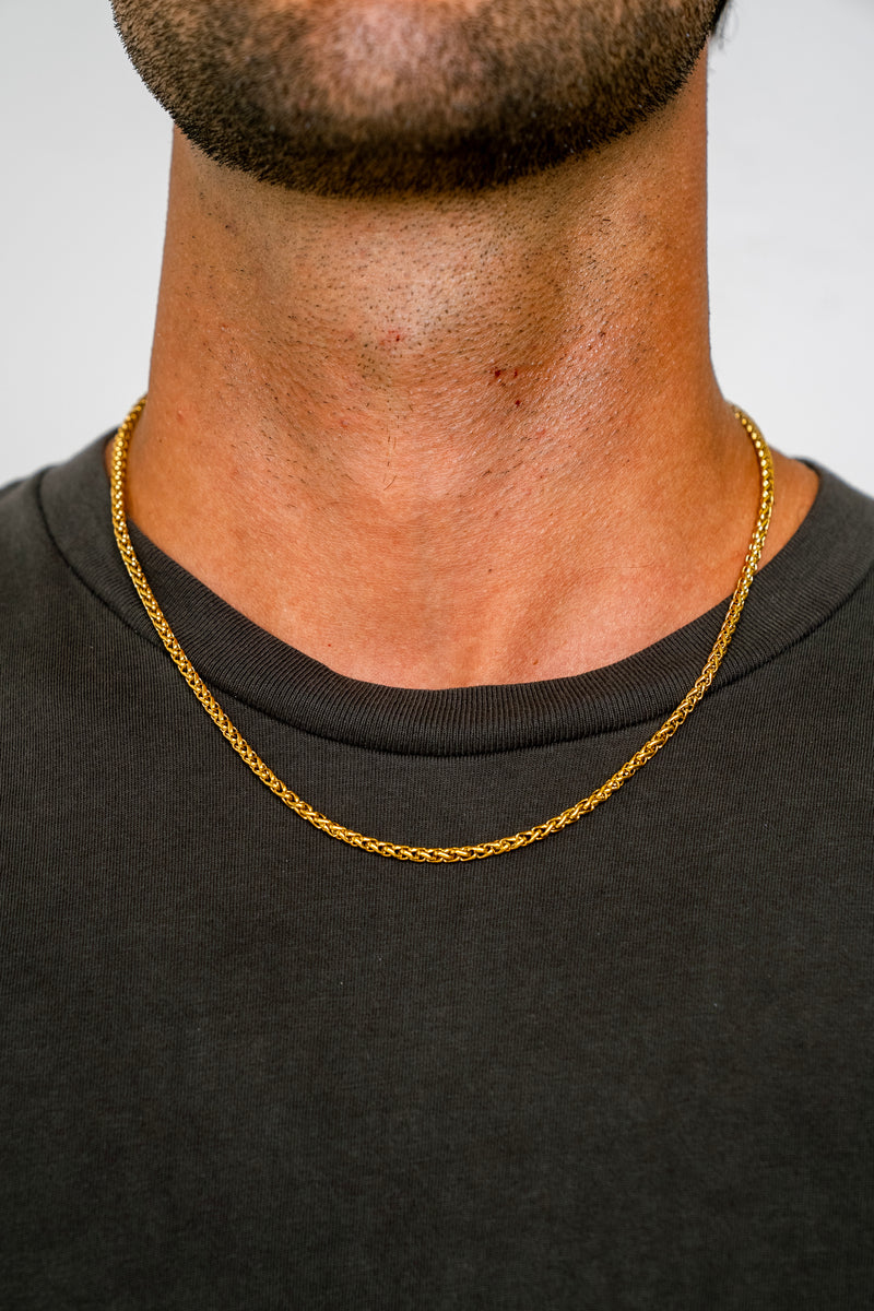 WHEAT 3MM CHAIN - GOLD