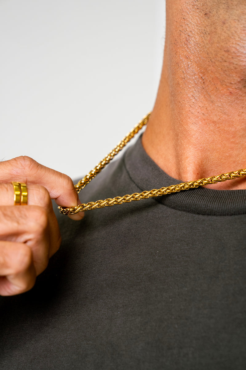 WHEAT 5MM CHAIN - GOLD