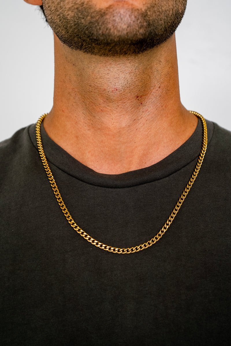 3MM CUBAN CHAIN - GOLD