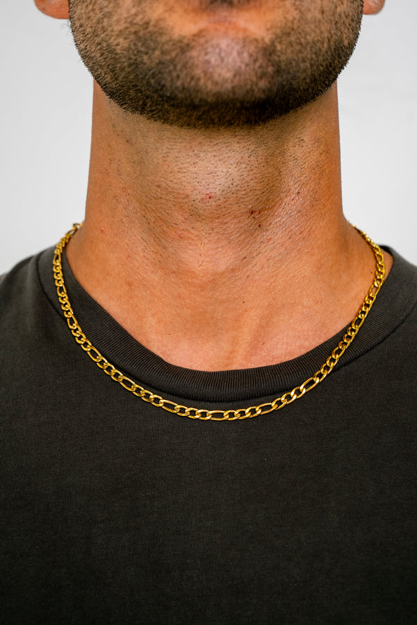 5MM FIGARO CHAIN - GOLD