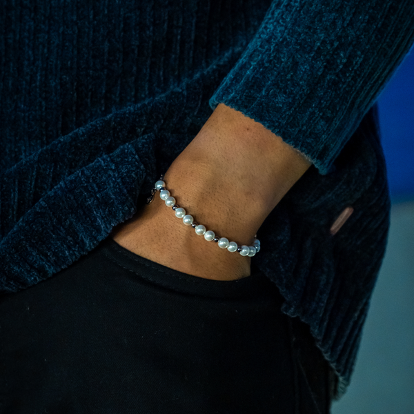 "ARGENT" PEARL BRACELET - WHITE GOLD