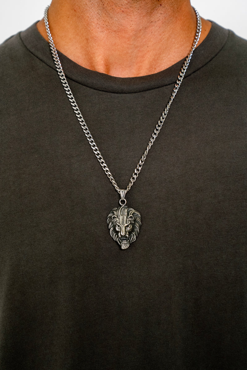 "LION" PENDANT - WHITE GOLD