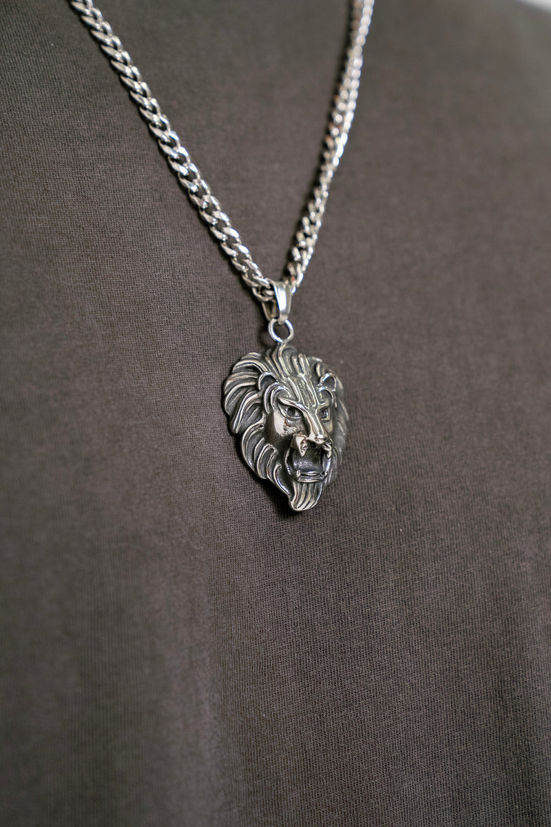 "LION" PENDANT - WHITE GOLD