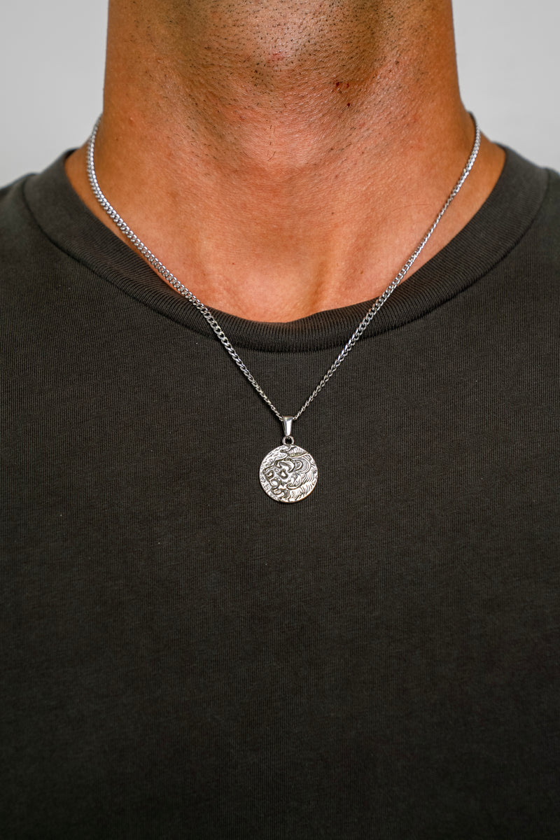 "LION" PENDANT - WHITE GOLD