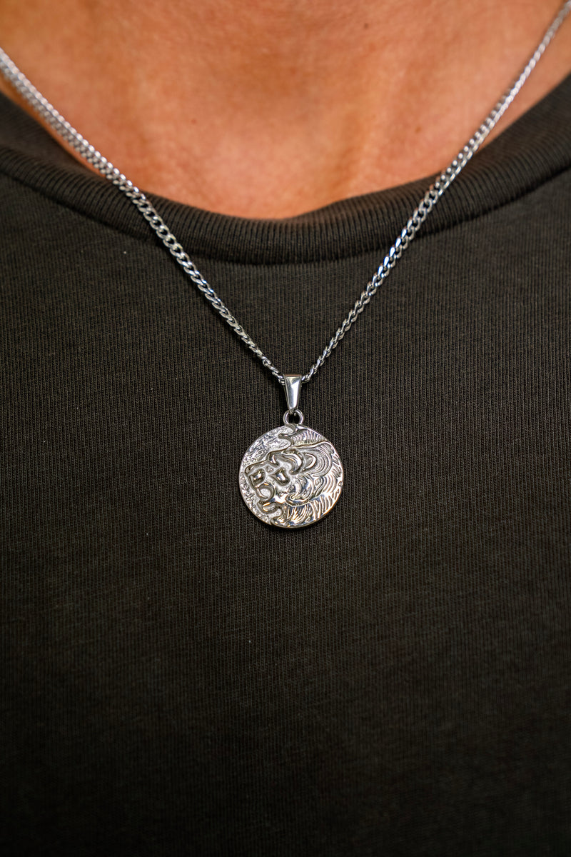 "LION" PENDANT - WHITE GOLD