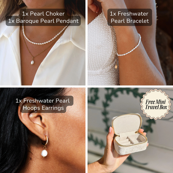 a series of photos showing different types of pearls