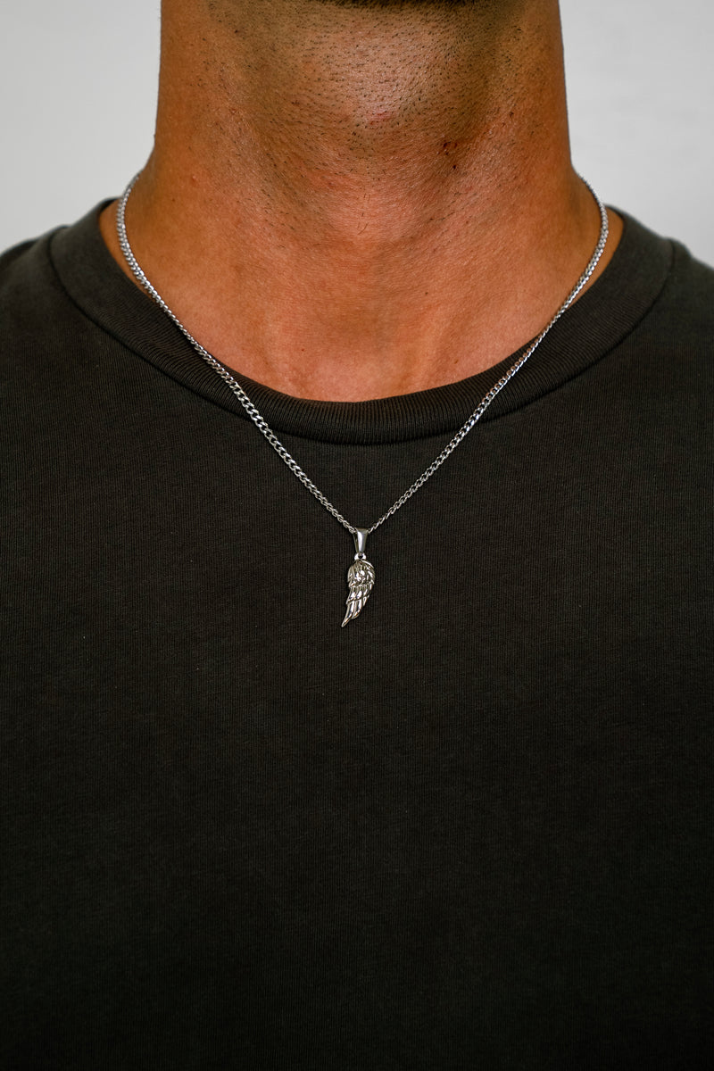 "WING" PENDANT - WHITE GOLD