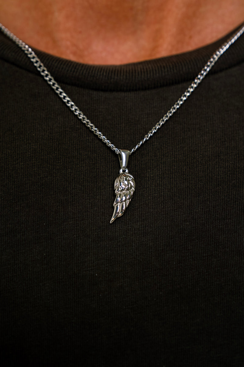 "WING" PENDANT - WHITE GOLD