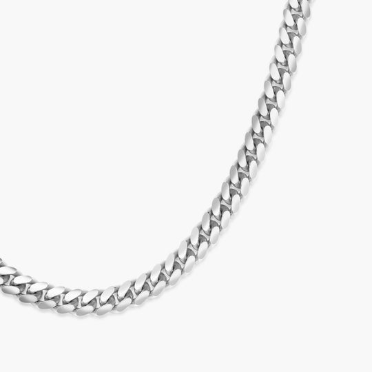 3MM CUBAN CHAIN - WHITE GOLD