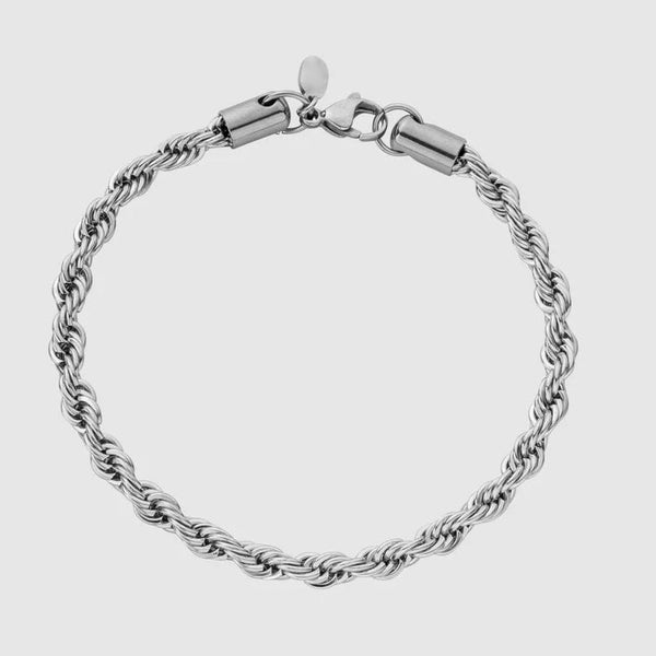 "ROPE" 5MM BRACELET - WHITE GOLD