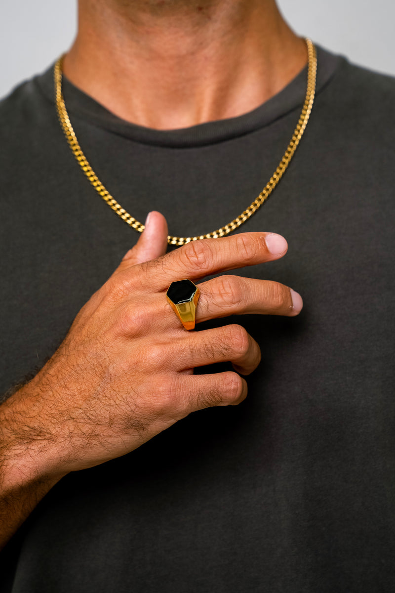 "ONYX" RING - GOLD