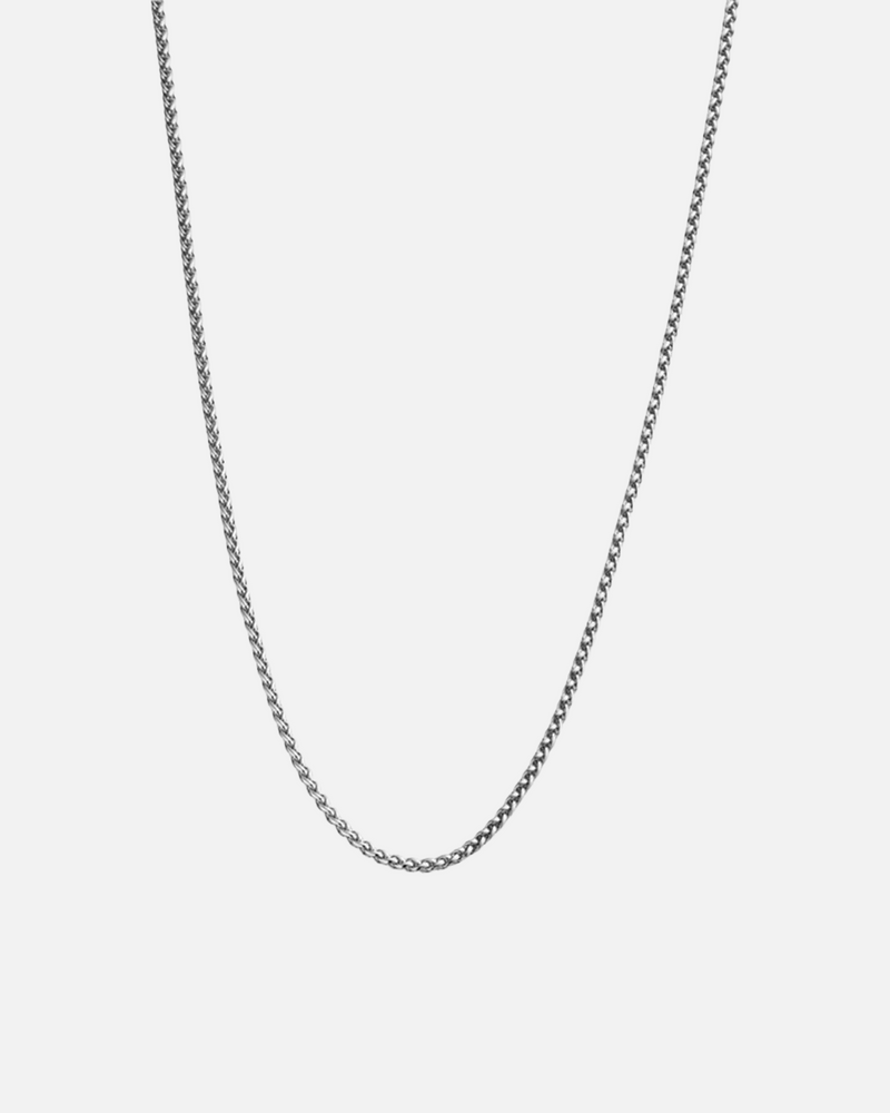 3MM WHEAT CHAIN - WHITE GOLD