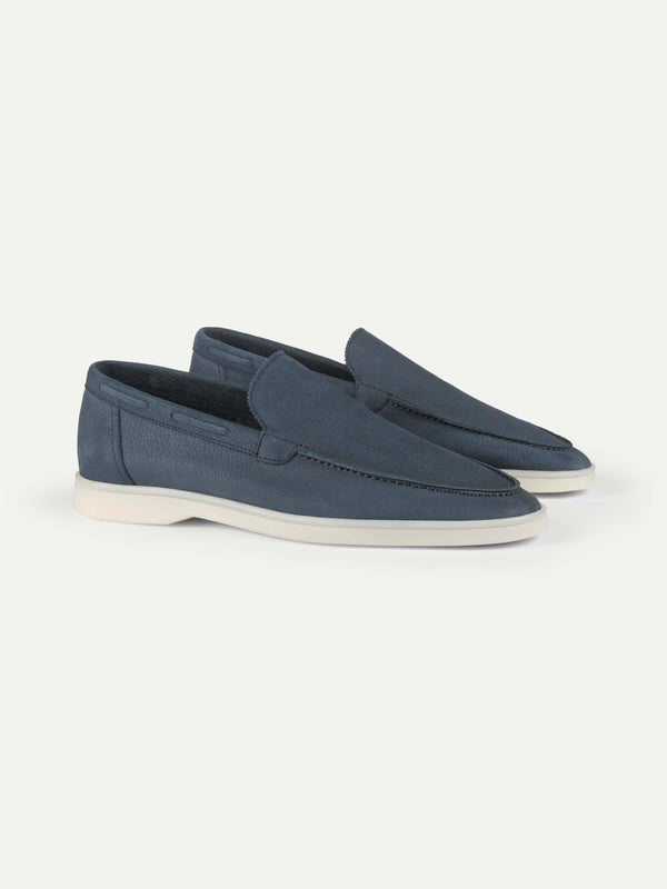 "Steel Blue Nubuck" - Yacht Loafers