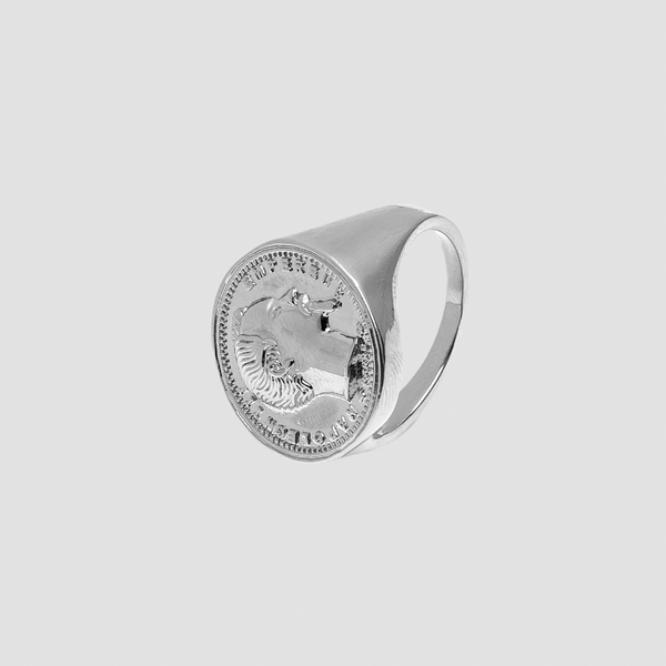 "COINE" RING - WHITE GOLD