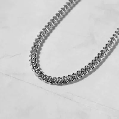 CUBAN 8MM CHAIN - WHITE GOLD