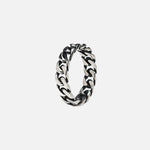 CUBAN LINK RING - WHITE GOLD