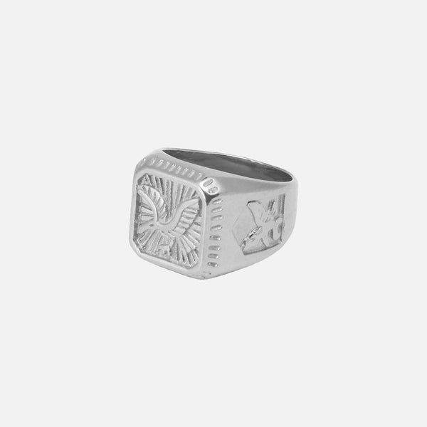 "EAGLE" RING - WHITE GOLD