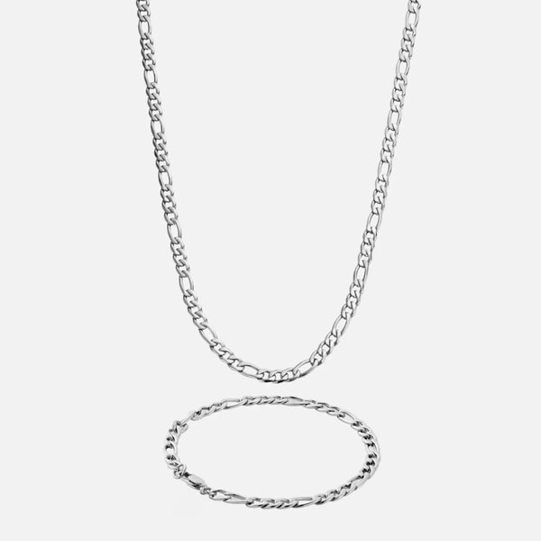 FIGARO CHAIN BUNDLE (SAVE 20%) - WHITE GOLD REA