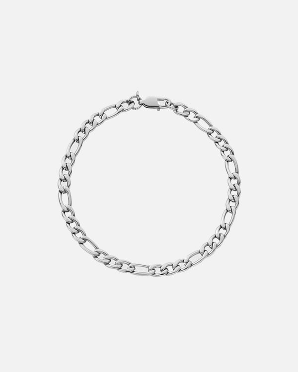 FIGARO 5MM BRACELET - WHITE GOLD