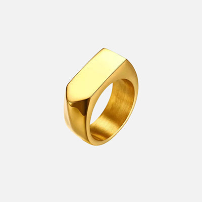 "GOLDEN ARROW" SIGNET RING - GOLD