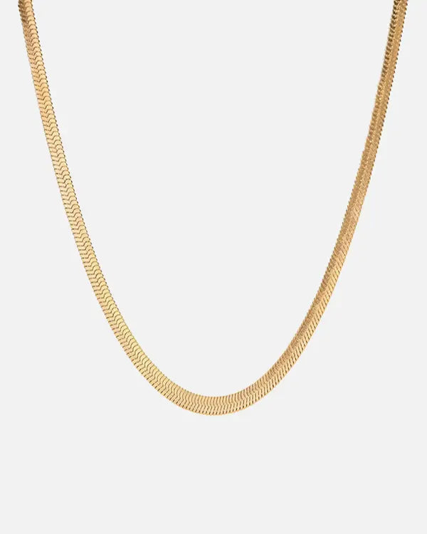 HERRINGBONE 4MM CHAIN - GOLD