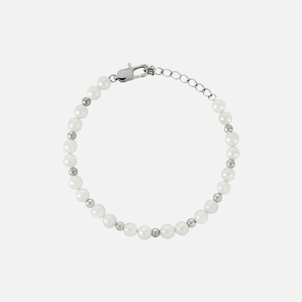 "ARGENT" PEARL BRACELET - WHITE GOLD