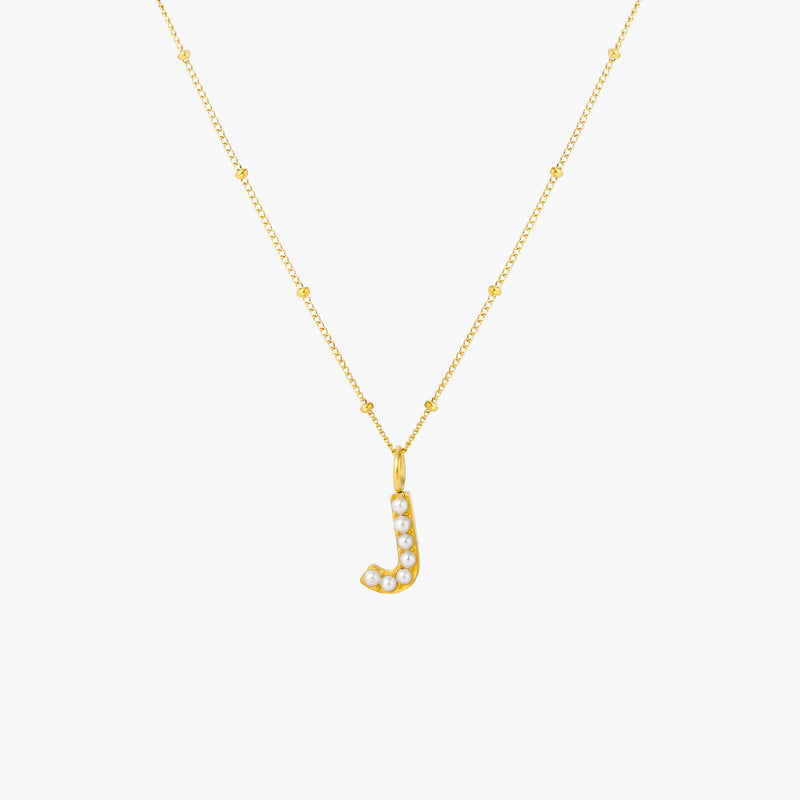 Pearl Initial Necklace