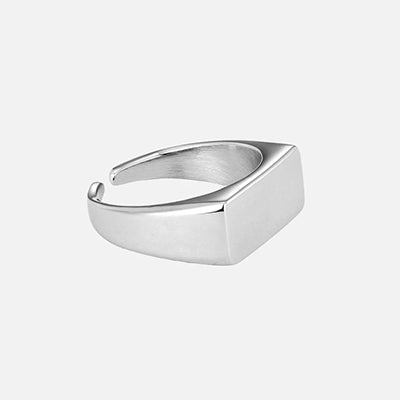 "OREA" SIGNET RING - WHITE GOLD