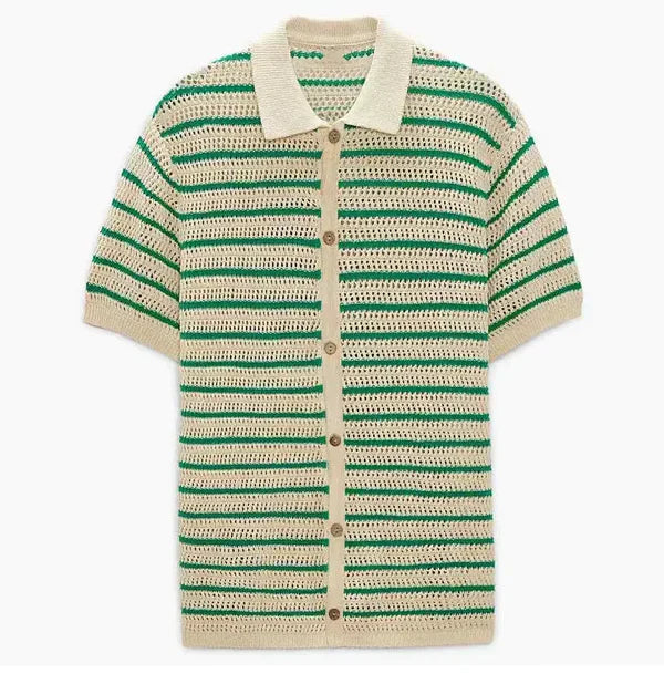 "MARBELLA" - KNITTED BUTTON SHIRT