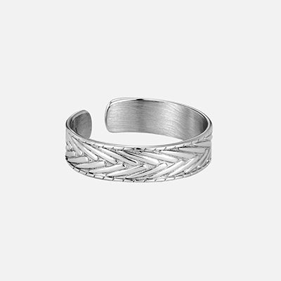 "ZARINA" ETHNIC RING - WHITE GOLD