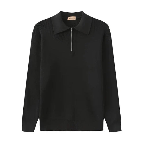 "CESARE" - HALF ZIP SWEATER