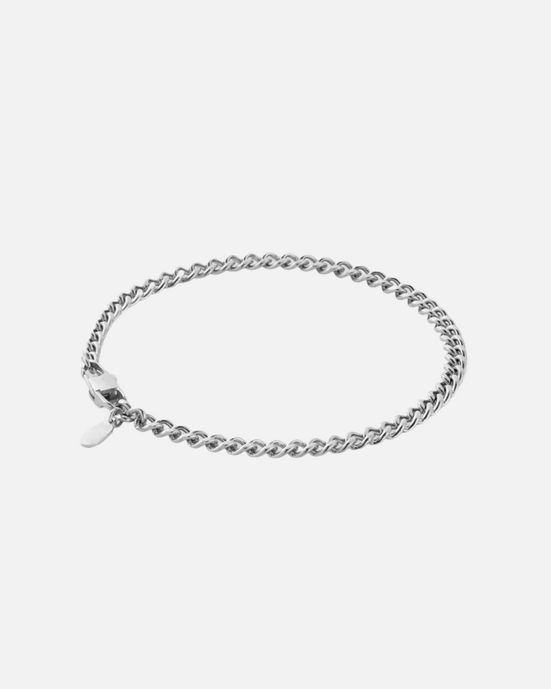 "CUBAN" 5MM BRACELET - WHITE GOLD