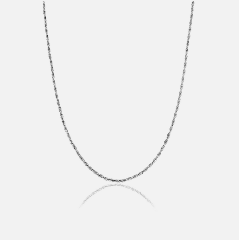 3MM ROPE CHAIN - WHITE GOLD