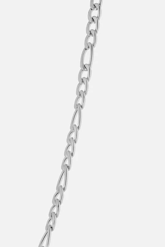 5MM FIGARO CHAIN - WHITE GOLD