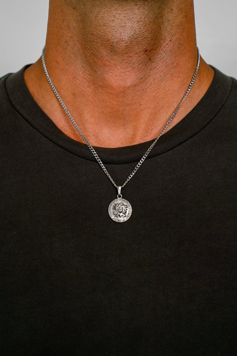 MEDUSA PENDANT - WHITE GOLD